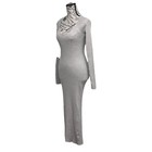 Freshmen 1996 Ribbed Knit Maxi Sweater Dress Women   s Long Sleeve Bodycon Xs
