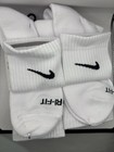Nike Dri Fit Dry  Cotton Crew Socks 6 Pairs Large White