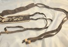 Nice Looking Vintage Embroidered   Beaded Brown Suede Belt Wonderful Condition 