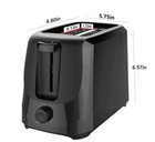 Mainstays 2-slice Toaster With 6 Shade Settings And Removable Crumb Tray  Black