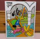 1980s Playskool Wood Puzzles Lot 4 Disney Pinocchio Dumbo Fantasia Robin Hood