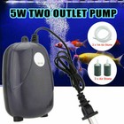 Aquarium Fish Tank Silent Air Pump 2 Air Bubble Disk Stone Hydroponic Oxygen