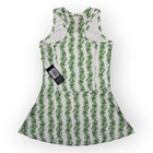 New Girls Small Boast Usa Tennis Flora P Dress White Green Racerback Freeship