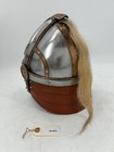 Anglo-saxon Rider Helmet    16 Gauge Carbon Steel With Brass Adornments And Horse 