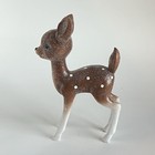 Deer Figurine Christmas Holiday Retro Vintage 50   s Inspired Glitter 9 Inch Fawn