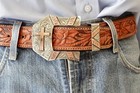 Western Ranger Belt Buckle- Hays 2 Piece Ranger W  Cross