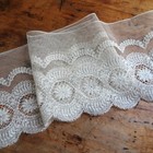 Gorgeous Antique Lace Trim flounce intricate Pattern For Bridal Dress dolls