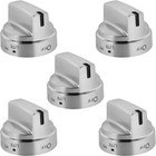 5 Pack Wb03x24818 Oem Control Knob For Ge Gas Range Oven Silver Knobs