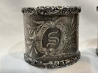 Antique Silver Plate Napkin Rings Etched Engraved 1870-1890 s