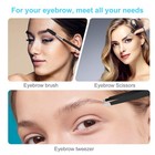 6 Pcs Professional Tweezers Set - Stainless Steel Precision Tweezer Kit  black 