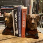 Yellow Labrador Resin Dog Head Bookends Rustic Lodge Hunting Style Decor Lab Usa