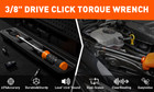 3 8  Torque Wrench Snap Socket Professional Drive Click Ratcheting Father s Day
