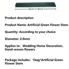 Geiwoguo 100 Pcs 30cm 11 8inch Green Flower Stem Sticks Diy Floral