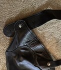Vintage Leather Chaps With Fringe Western Cowboy Rodeo Talon Zippers 60s 70s