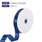 Satin Ribbon 1 Inch X 100 Yards Navy Blue Single Face Polyester Satin Ribbon