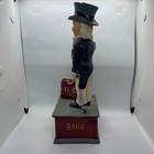 Vintage Uncle Sam Mechanical Cast Iron Coin Bank Patriotic Americana Decor