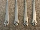 4 Vtg Sterling Silver Castle Rose Butter Spreaders Royal Crest 104 Grams St-8