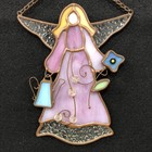 Stained Glass Garden Angel Watering Can Flower Sun Catcher Christmas Ornament 6 