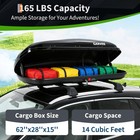 Roof Top Cargo Carrier 14 Cu ft 62in Hard Shell Lockable Storage Box 165 Lb