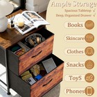 Nightstand End Table Side Table With 2 Fabric Drawers Bedside Table Bedroom New