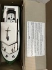 Vintage Rico Japan Wooden Battery Operated Cabin Cruiser Boat W  Original Box