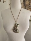Large Pendant Cottagecore Vintage Necklace  1960s  1970s Mid Century Vtg 