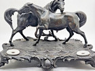 Bronze Horses Pierre-jules Mene  style  Inkwell - Vintage