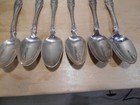 6 Rogers 1904 Vintage Pattern Place Or Oval Soup Spoons Silverplate 7133