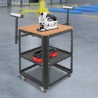 Rolling Planer Stand 550 Lbs Load Capacity Tool Stand Height Adjustable W wheels