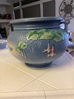 Vintage 1938 Large Roseville Blue Fuchsia Art Pottery Jardiniere Planter   645-8