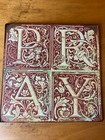 Metal Sign  pray  Vintage Square Plaque Medieval Letters Wall Decor Message 9 5 