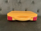 Lego Carrying Case Brief Case Storage Container Yellow With Moveable Dividers