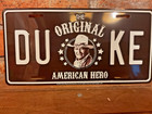 Lg Embossed  duke   the Original American Hero  License Plate   ships Free 
