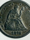 1875-s Seated Liberty Twenty Cent Piece - 90  Silver -  2-2 iur 