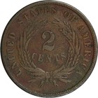 1864 Small Motto Two Cent Piece - Looks F vf Details - Scarce  Key Date 
