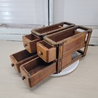 Vintage Singer Treadle Sewing Machine Cabinet Drawers Set Primitive Oak Wood