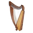 22 Strings Levers Harp Celtic Solid Rosewood Hand Made Natural With Free Bag
