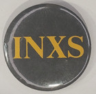 Vintage 1980s Inxs Logo Pinback Button  Michael Hutchence