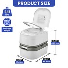 6 4 Gallon Rv Portable Toilet 24l Camping Travel Porta Potty W  Paper Towels