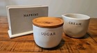 Hearth   Hand  Magnolia Cream And Sugar W Lid Cellar  Napkins Holder Stoneware E