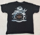 Vtg Harley Davidson Taz   Bugs Bunny Looney Tunes Double Sided Youth Size S m 
