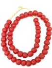 Beads Opaque Red Round Recycled Glass African Trade Beads-ghana