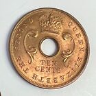 1956 East Africa 10 Cents  british Kenya  Qeii   Tusks  Km 38  Unc