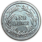 1916 Barber Silver Dime Near Almost Uncirculated Near Au Coin  Cleaning  19029