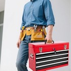 Portable Tool Box 4 9 Drawer top Storage Tray key Lock Metal Tool Chest Cabinet