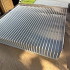 Large Aluminum Heat Sink -about  14   x 13 5   x 2 5     12 50 Lbs    09