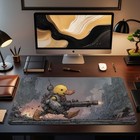 Battle Duck Mtg Playmat Cute Armed Sci Fi Fantasy Art 14x24 Commander Edh Tradin