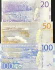 Sweden Set 3 Unc 20 50 100 Kronor Nd 2015 2016 P 69 P 70 P 71 