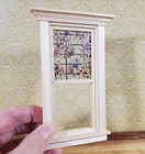 Dollhouse Simulated Stained Glass Insert Cut To Size Trellis For Windows Doors
