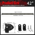 Dual Row 42   Straight Led Light Bar  cube Pods Kit For Kawasaki Teryx Krx 1000